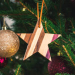 Kerstster gestreept